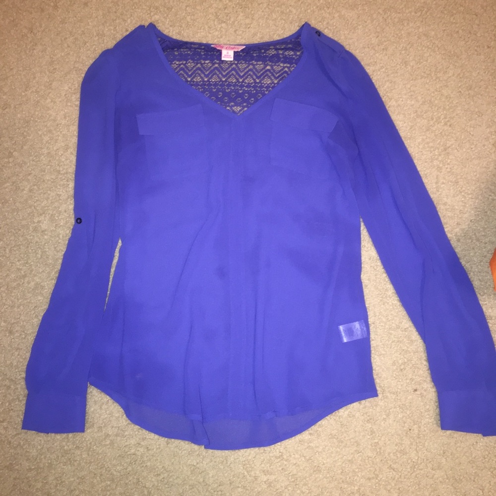 Long sleeve sheer top